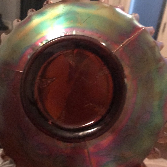 ♦️♦️SOLD♦️♦️Vintage RARE amethyst Glass/ iridescent Carnival glass - Picture 4 of 9